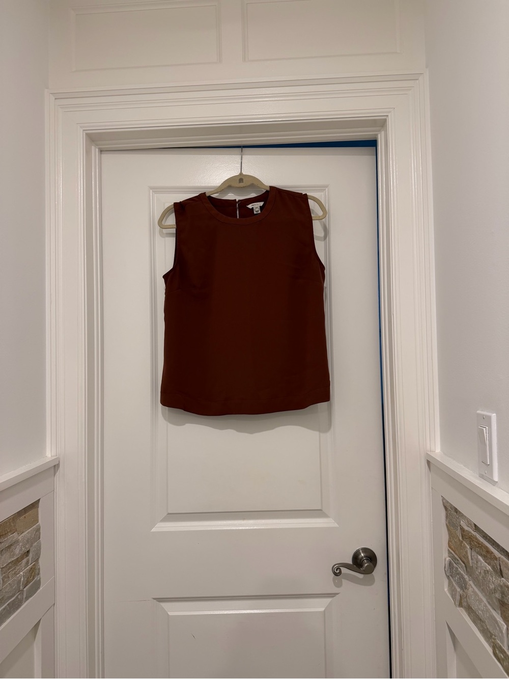 RW&CO. Sleeveless Crewneck Tank in Rich Brown